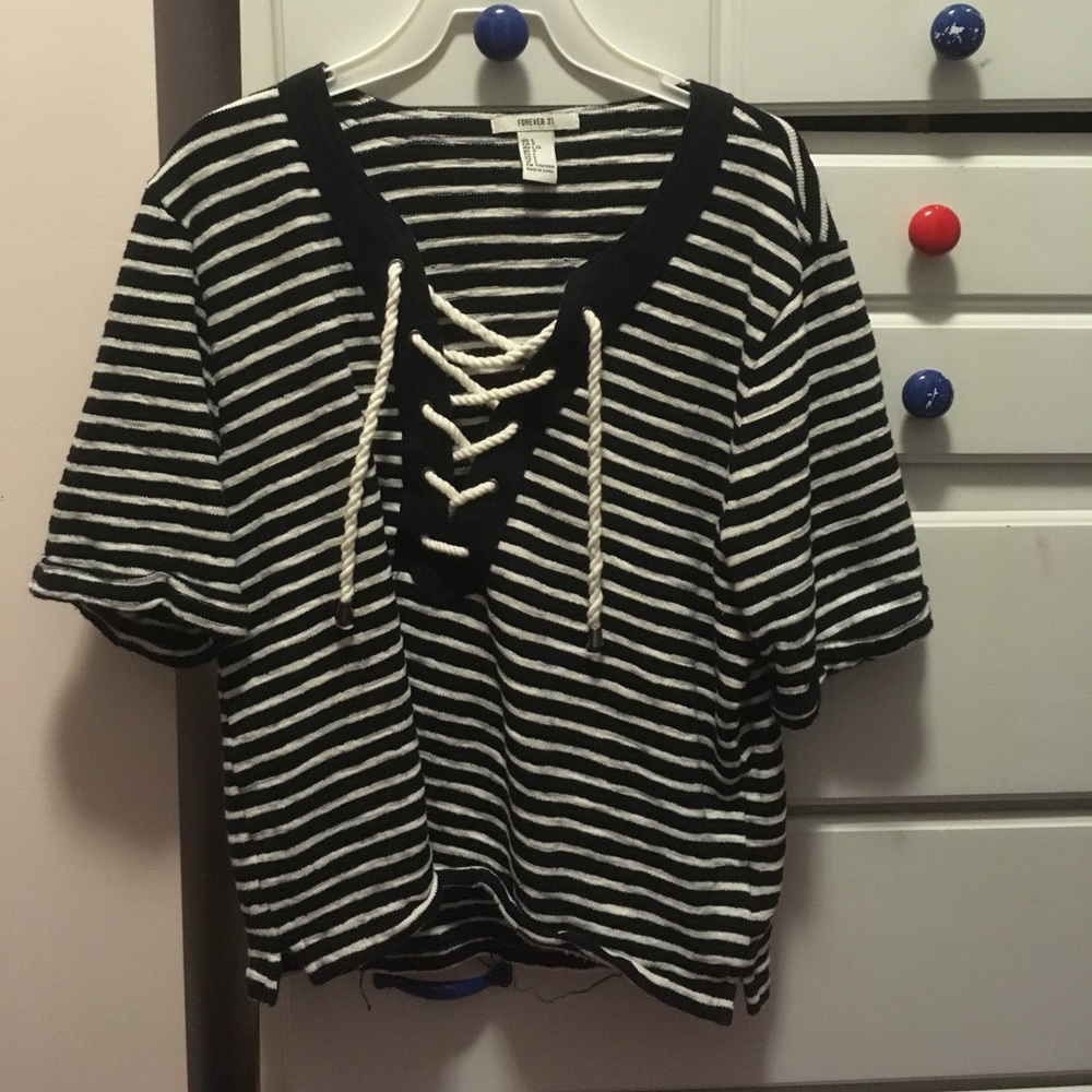 Striped crop top